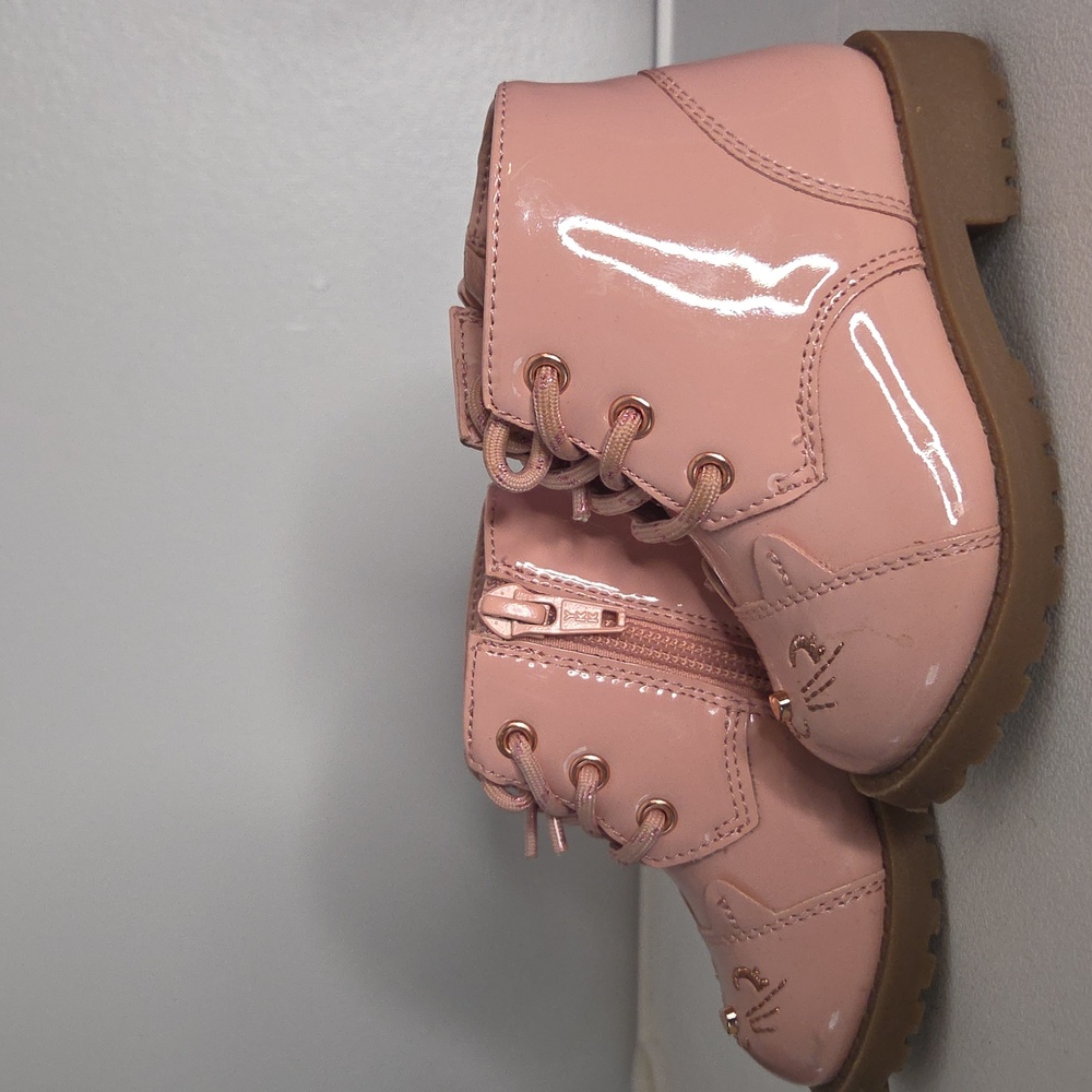 Wonder Nation Shiny Pink Kids Boots